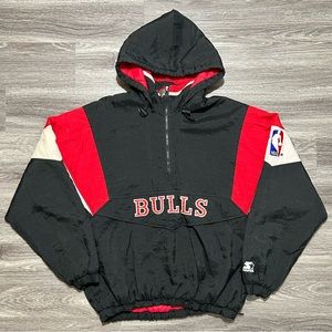 Vintage Starter 90’s Chicago Bulls 1/4 Zip Puffer Jacket